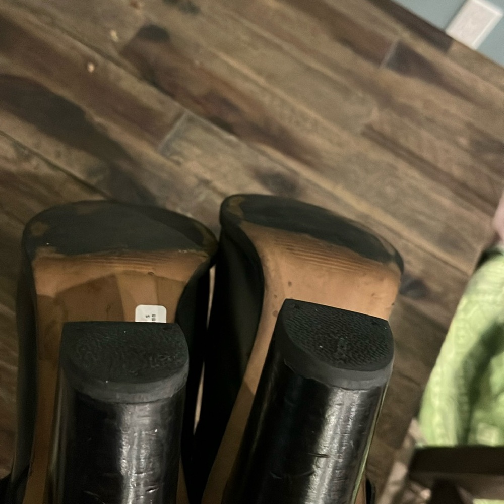 SixtySeven/Anthropologie Leather Ankle Boots chunk Heel - Picture 9 of 16